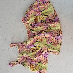 Wonder Nation 2 Piece Tropical Print Skirt & Tank Match Set Multicolored Size 4T